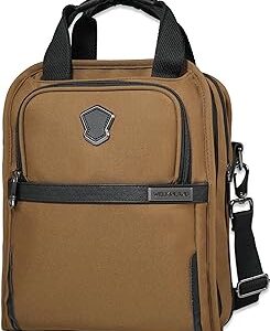 WELKINLAND 14-Pockets Travel Messenger Bag for Men, 13 Tablet Shoulder Bag Men, 15L-Roomy Men's Shoulder Bag Expandable, Comfortable EDC Crossbody Bag for Man, Heavy-Duty Mens Messenger Bags for Work