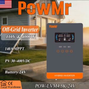 Inversor 110V 4000W PowerMr. Baterías solares